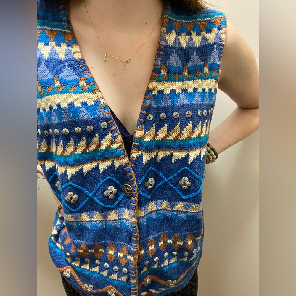 Thrifted cotton vest